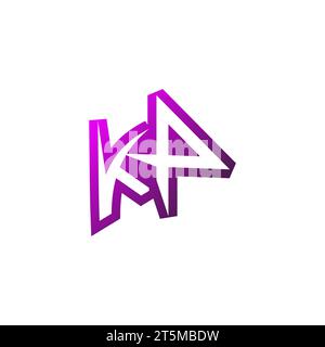 KP Premium emblem logo initial esport and gaming design concept Stock Vector
