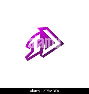 IJ Premium emblem logo initial esport and gaming design concept Stock Vector
