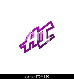 HI Premium emblem logo initial esport and gaming design concept Stock Vector