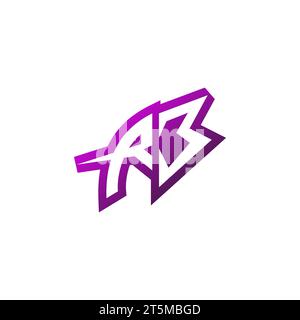 RB Premium emblem logo initial esport and gaming design concept Stock Vector