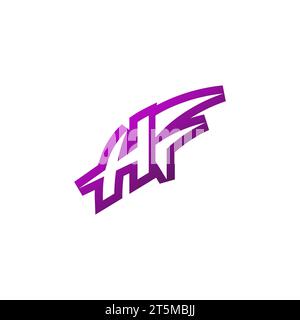 HF Premium emblem logo initial esport and gaming design concept Stock Vector