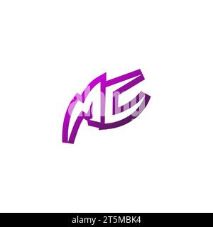 MC Premium emblem logo initial esport and gaming design concept Stock Vector
