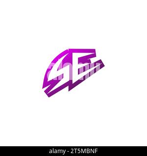 SE Premium emblem logo initial esport and gaming design concept Stock Vector