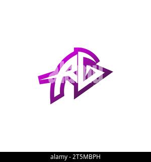 RG Premium emblem logo initial esport and gaming design concept Stock Vector