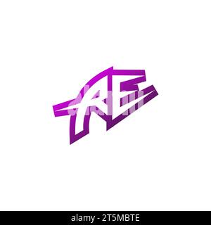 RE Premium emblem logo initial esport and gaming design concept Stock Vector