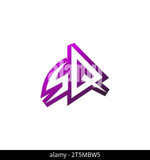 SQ Premium emblem logo initial esport and gaming design concept Stock Vector