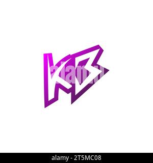 KB Premium emblem logo initial esport and gaming design concept Stock Vector