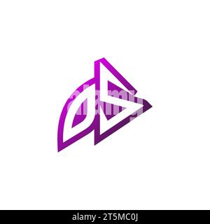 OS Premium emblem logo initial esport and gaming design concept Stock Vector
