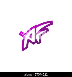 PF Premium emblem logo initial esport and gaming design concept Stock Vector