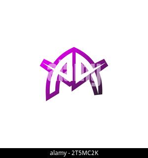 PA Premium emblem logo initial esport and gaming design concept Stock Vector