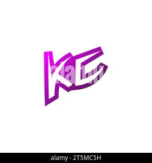 KC Premium emblem logo initial esport and gaming design concept Stock Vector