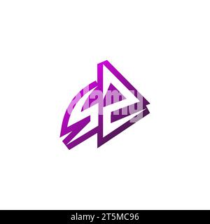 SZ Premium emblem logo initial esport and gaming design concept Stock Vector