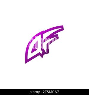 QF Premium emblem logo initial esport and gaming design concept Stock Vector