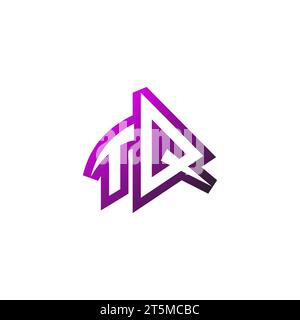 TQ Premium emblem logo initial esport and gaming design concept Stock Vector