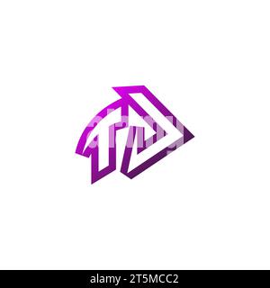 TJ Premium emblem logo initial esport and gaming design concept Stock Vector