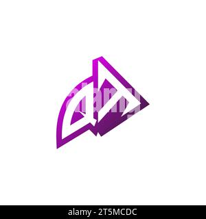 QT Premium emblem logo initial esport and gaming design concept Stock Vector