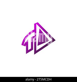 TO Premium emblem logo initial esport and gaming design concept Stock Vector
