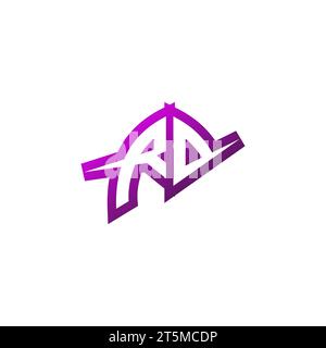 RD Premium emblem logo initial esport and gaming design concept Stock Vector