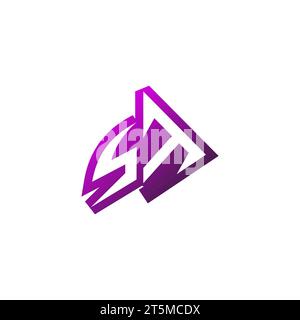 ST Premium emblem logo initial esport and gaming design concept Stock Vector