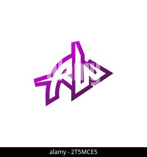 RW Premium emblem logo initial esport and gaming design concept Stock Vector