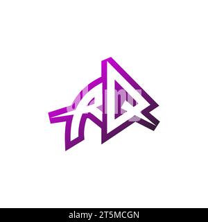 RQ Premium emblem logo initial esport and gaming design concept Stock Vector