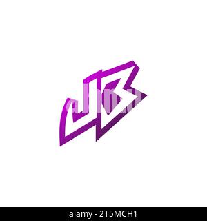 UB Premium emblem logo initial esport and gaming design concept Stock Vector
