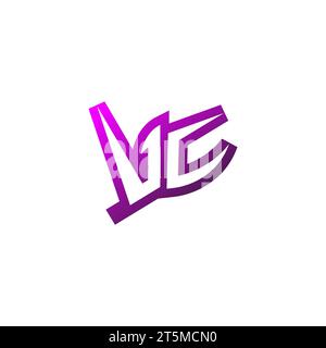 VC Premium emblem logo initial esport and gaming design concept Stock Vector