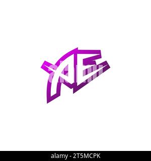 PE Premium emblem logo initial esport and gaming design concept Stock Vector