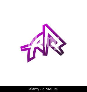 RR Premium emblem logo initial esport and gaming design concept Stock Vector