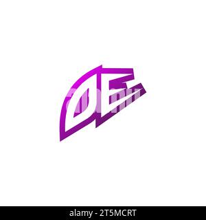 OE Premium emblem logo initial esport and gaming design concept Stock Vector