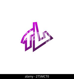 TL Premium emblem logo initial esport and gaming design concept Stock Vector