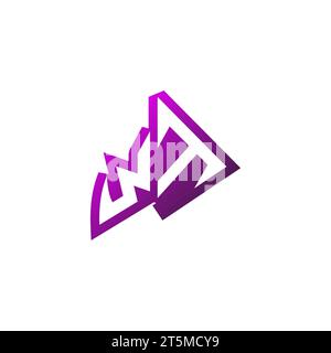 WT Premium emblem logo initial esport and gaming design concept Stock Vector