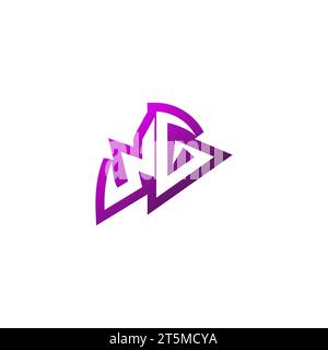 WG Premium emblem logo initial esport and gaming design concept Stock Vector
