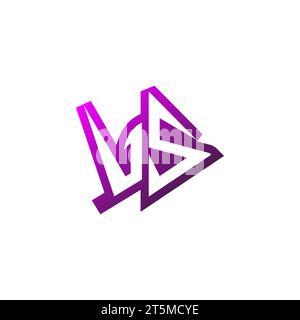 VS Premium emblem logo initial esport and gaming design concept Stock Vector