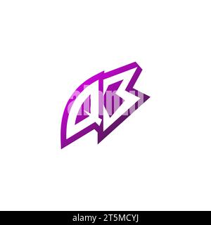 QB Premium emblem logo initial esport and gaming design concept Stock Vector