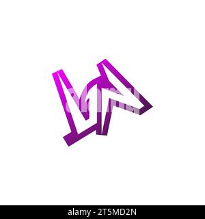 VN Premium emblem logo initial esport and gaming design concept Stock Vector