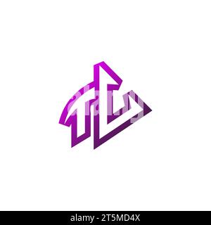 TV Premium emblem logo initial esport and gaming design concept Stock Vector
