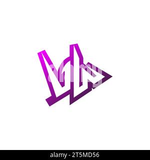 VW Premium emblem logo initial esport and gaming design concept Stock Vector