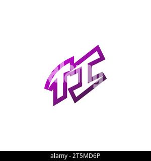 TI Premium emblem logo initial esport and gaming design concept Stock Vector