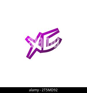 XC Premium emblem logo initial esport and gaming design concept Stock Vector