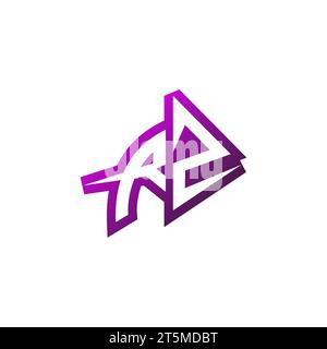 RZ Premium emblem logo initial esport and gaming design concept Stock Vector