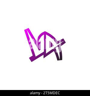 VA Premium emblem logo initial esport and gaming design concept Stock Vector