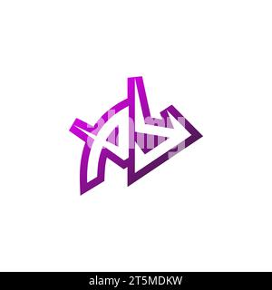PY Premium emblem logo initial esport and gaming design concept Stock Vector