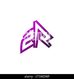 ZR Premium emblem logo initial esport and gaming design concept Stock Vector