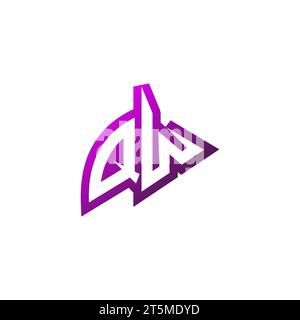 QW Premium emblem logo initial esport and gaming design concept Stock Vector