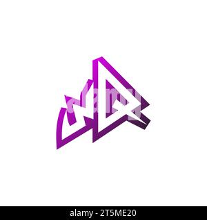 WQ Premium emblem logo initial esport and gaming design concept Stock Vector