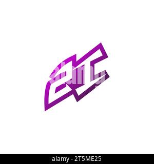 ZI Premium emblem logo initial esport and gaming design concept Stock Vector