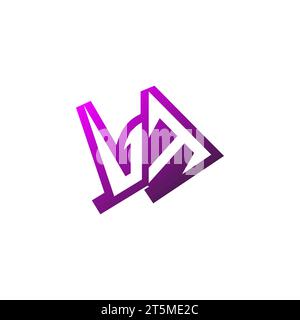 VT Premium emblem logo initial esport and gaming design concept Stock Vector