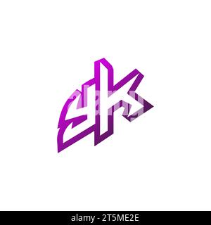 YK Premium emblem logo initial esport and gaming design concept Stock Vector
