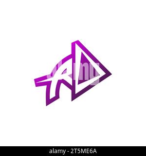 RO Premium emblem logo initial esport and gaming design concept Stock Vector